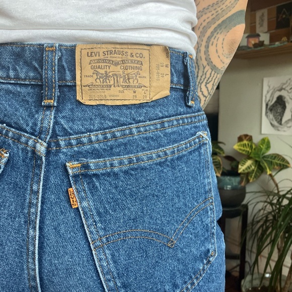 Vintage 80s 90s Levi's 216 Orange Tab Denim Jeans Made in USA ~ Size 29 - Picture 4 of 9
